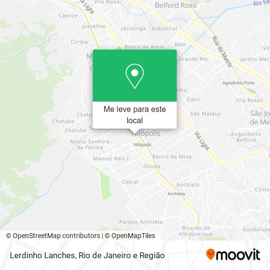 Lerdinho Lanches mapa