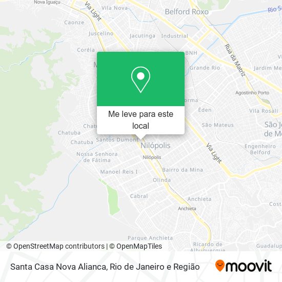 Santa Casa Nova Alianca mapa