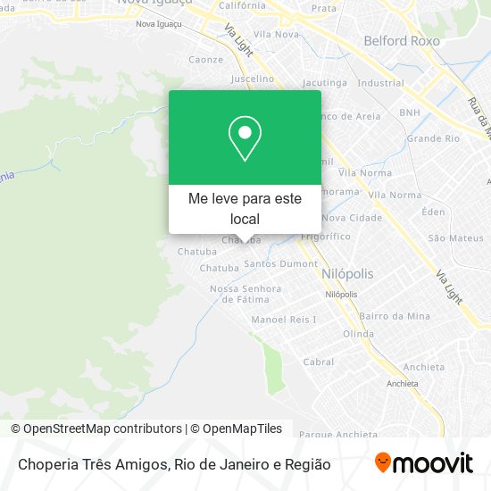 Choperia Três Amigos mapa