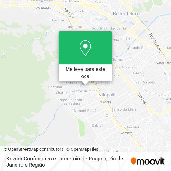 Kazum Confecções e Comércio de Roupas mapa