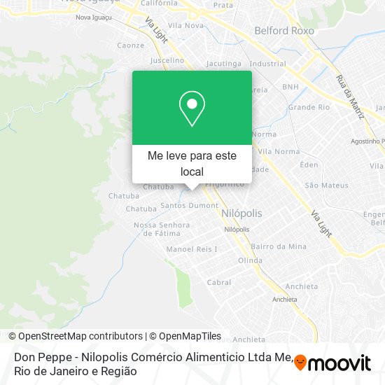 Don Peppe - Nilopolis Comércio Alimenticio Ltda Me mapa
