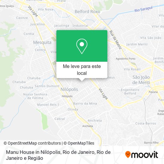 Manu House in Nilópolis, Rio de Janeiro mapa