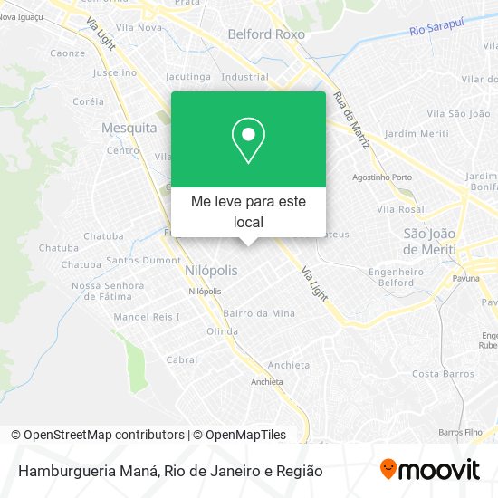 Hamburgueria Maná mapa