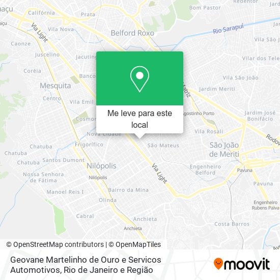 Geovane Martelinho de Ouro e Servicos Automotivos mapa