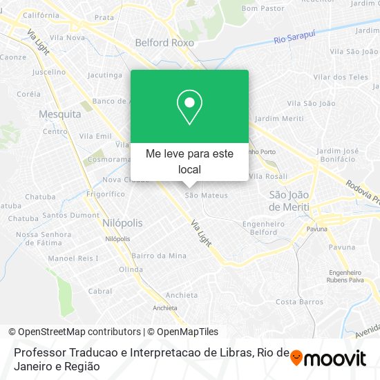 Professor Traducao e Interpretacao de Libras mapa