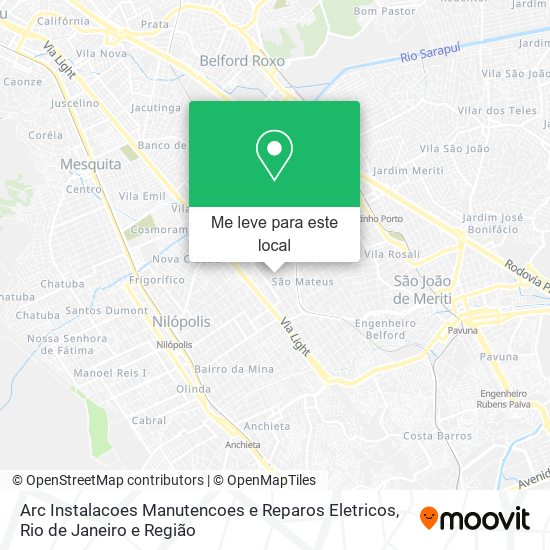Arc Instalacoes Manutencoes e Reparos Eletricos mapa