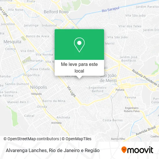Alvarenga Lanches mapa