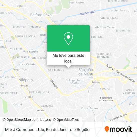 M e J Comercio Ltda mapa