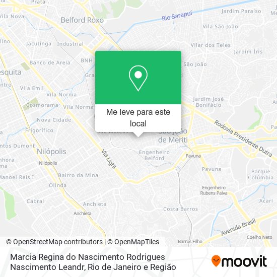 Marcia Regina do Nascimento Rodrigues Nascimento Leandr mapa