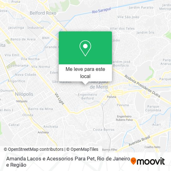 Amanda Lacos e Acessorios Para Pet mapa