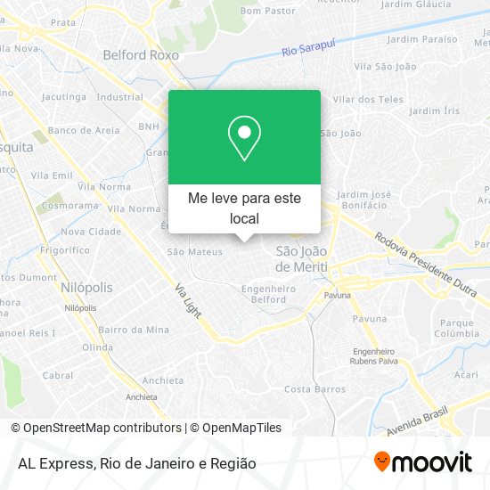 AL Express mapa