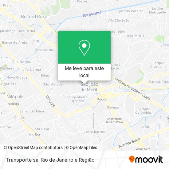 Transporte sa mapa