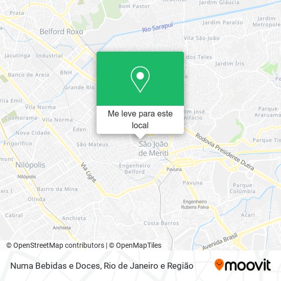 Numa Bebidas e Doces mapa