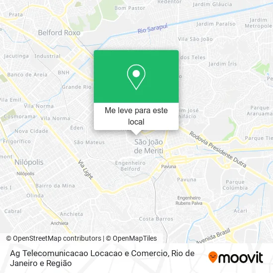 Ag Telecomunicacao Locacao e Comercio mapa