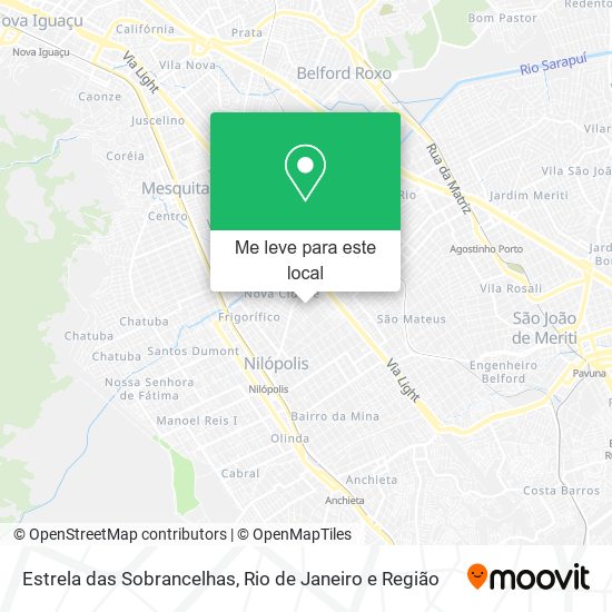 Estrela das Sobrancelhas mapa