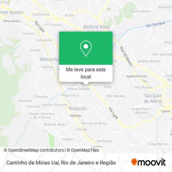 Cantinho de Minas Uai mapa