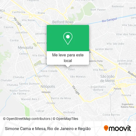 Simone Cama e Mesa mapa