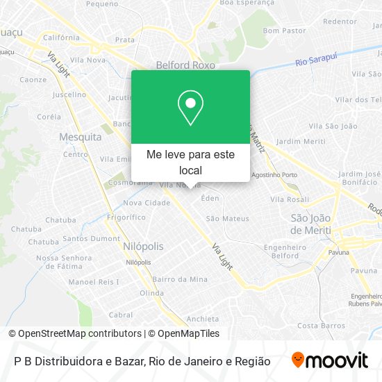 P B Distribuidora e Bazar mapa