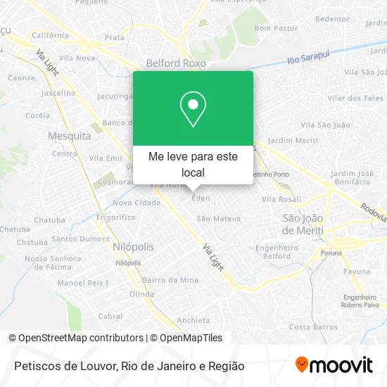 Petiscos de Louvor mapa