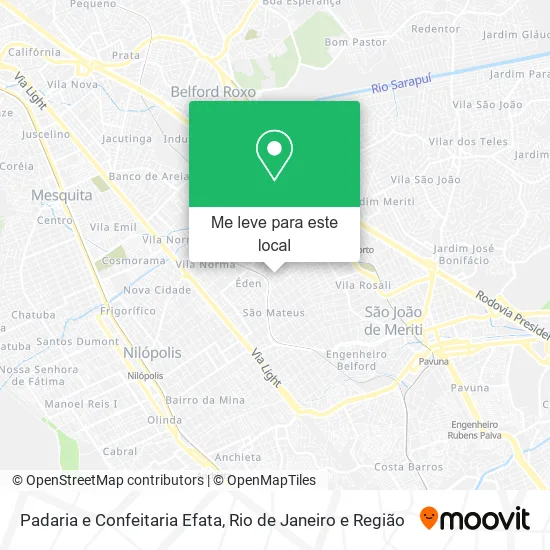 Padaria e Confeitaria Efata mapa