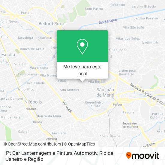 Pt Car Lanternagem e Pintura Automotiv mapa