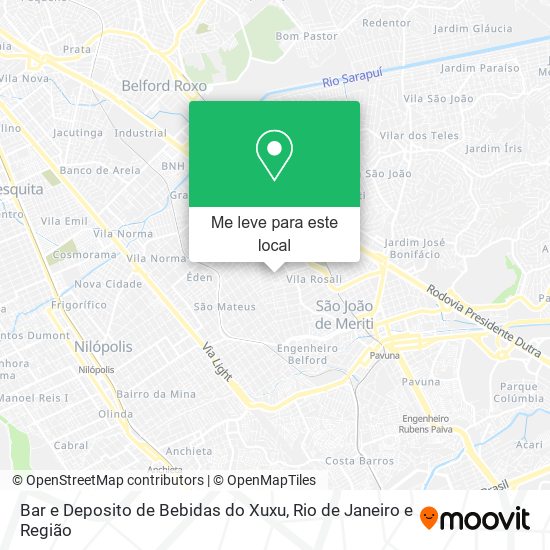 Bar e Deposito de Bebidas do Xuxu mapa