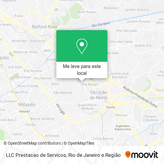 LLC Prestacao de Servicos mapa