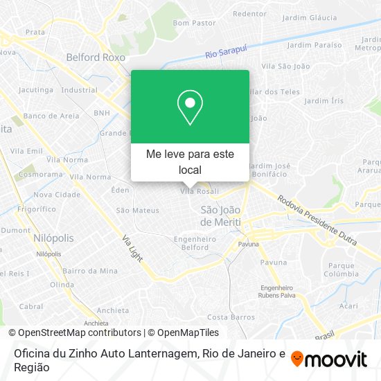 Oficina du Zinho Auto Lanternagem mapa