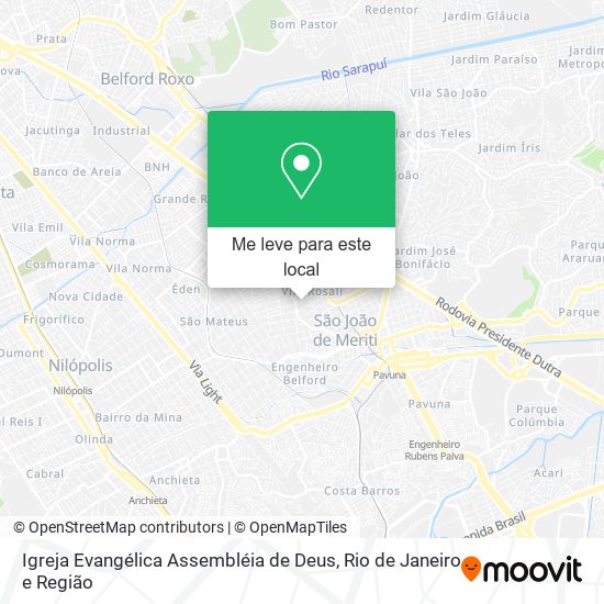 Igreja Evangélica Assembléia de Deus mapa