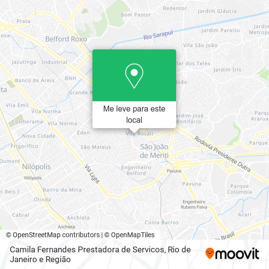 Camila Fernandes Prestadora de Servicos mapa