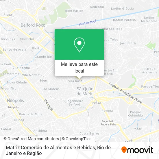 Matriz Comercio de Alimentos e Bebidas mapa