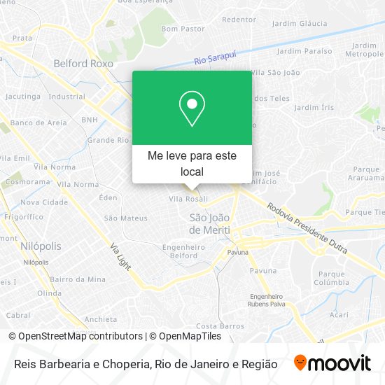 Reis Barbearia e Choperia mapa