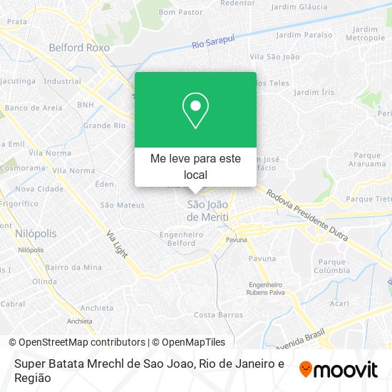 Super Batata Mrechl de Sao Joao mapa