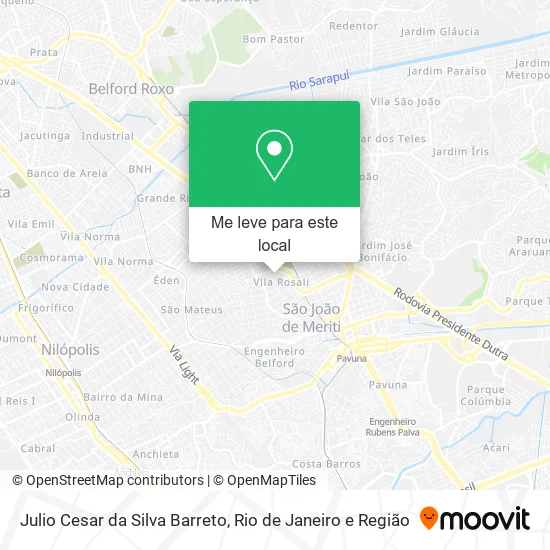 Julio Cesar da Silva Barreto mapa
