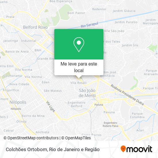 Colchões Ortobom mapa