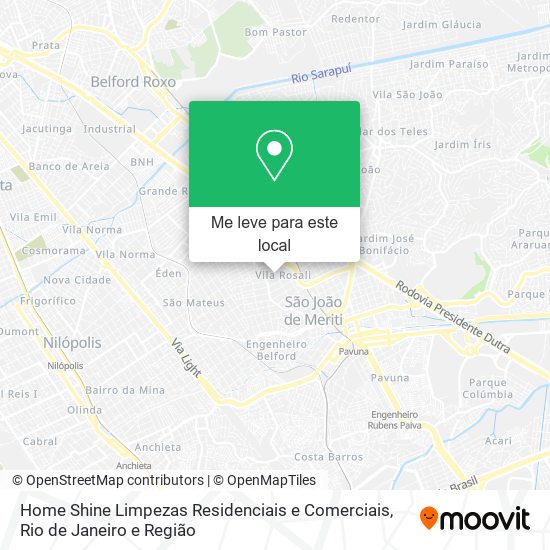 Home Shine Limpezas Residenciais e Comerciais mapa