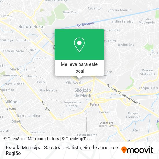 Escola Municipal São João Batista mapa