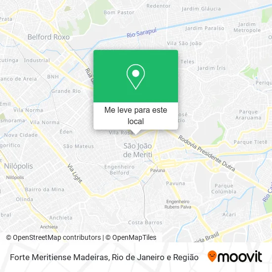 Forte Meritiense Madeiras mapa