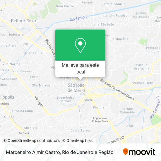 Marceneiro Almir Castro mapa