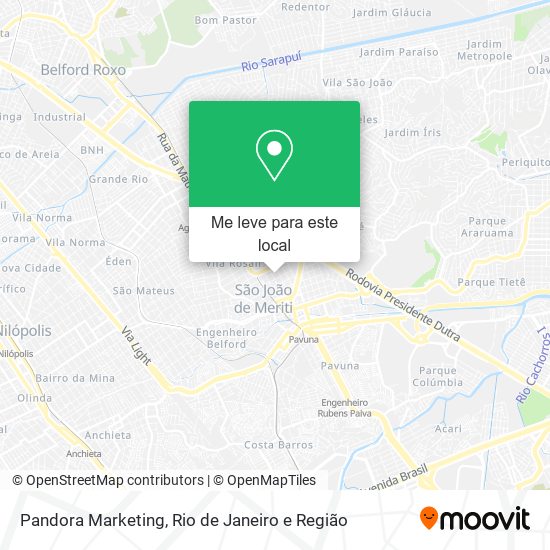 Pandora Marketing mapa