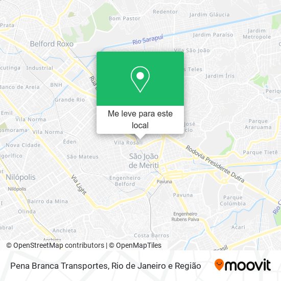 Pena Branca Transportes mapa