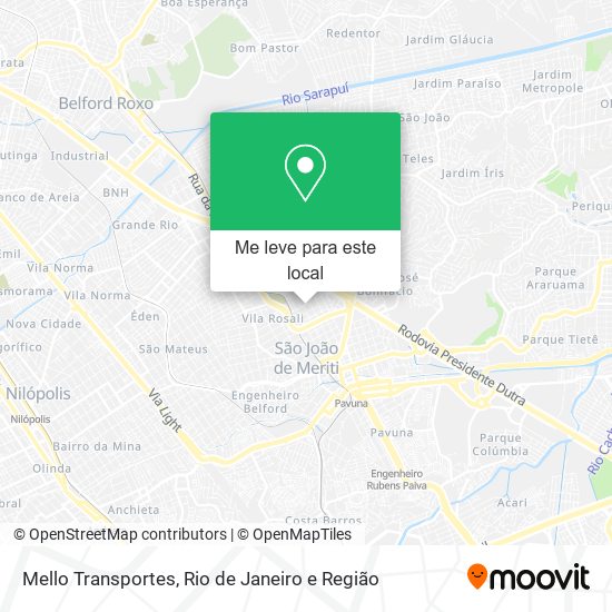 Mello Transportes mapa