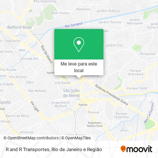 R and R Transportes mapa