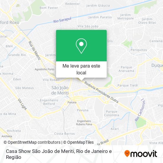 Casa Show São João de Meriti mapa
