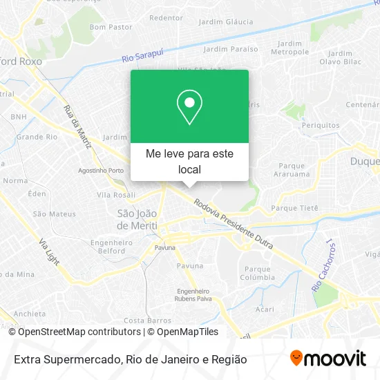 Extra Supermercado mapa
