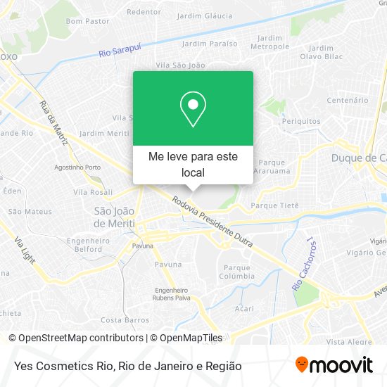 Yes Cosmetics Rio mapa