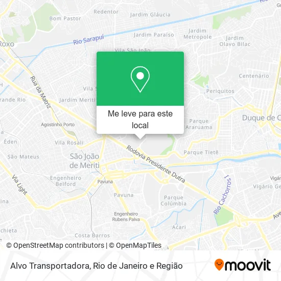 Alvo Transportadora mapa