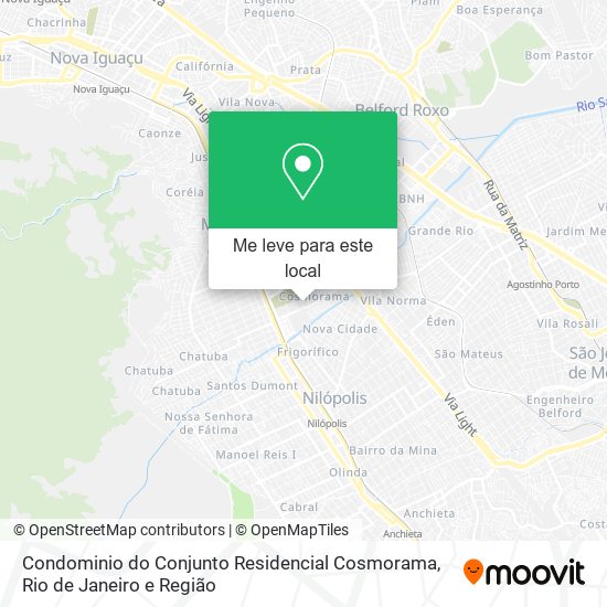Condominio do Conjunto Residencial Cosmorama mapa
