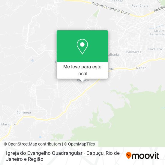 Igreja do Evangelho Quadrangular - Cabuçu mapa