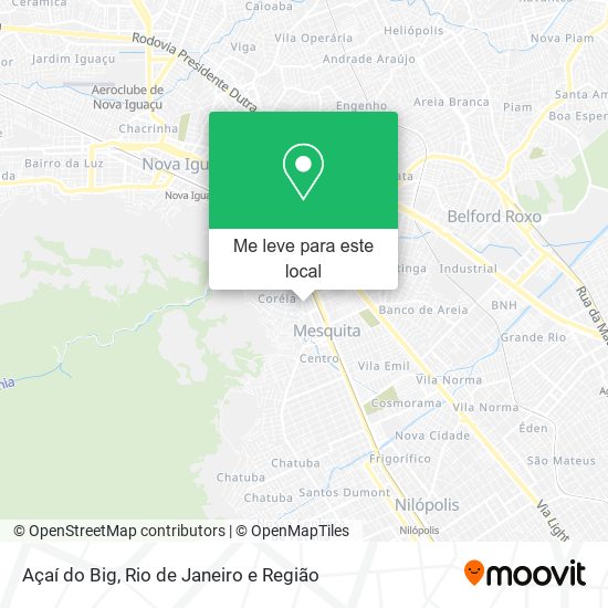 Açaí do Big mapa